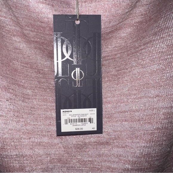 Jennifer Lopez JLO Pink Shimmer Cold Shoulder Top NWT – Large - Picture 3 of 8